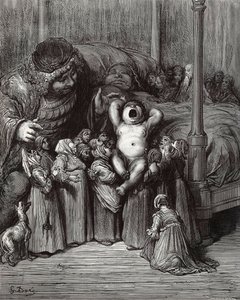 Ilustrace ke knize Gargantua a Pantagruel od Rabelaise, 1854. od Gustave Dore