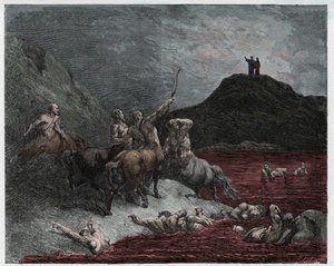 Inferno, Canto 12: Nessus od Gustave Dore