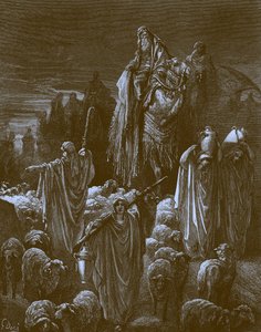 Jacob cestuje do Egypta, od Doré - Bible od Gustave Dore