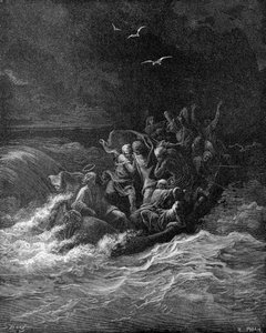 Ježíš uklidňuje bouři od Gustave Dore