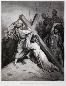 Ježíš nese kříž, Ilustrace z Doreho bible od Gustave Dore