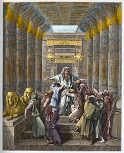 Joseph patriarcha Izraele - Joseph uznal jeho bratři - Joseph uznal jeho bratři - rytina v „The Bible illustree“ od Gustava Dore (1832-1883) - rytina z „“ The Dore Bible““ od Gustave Dore