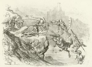 Knight Errantry ve 12. století (hlubotisk) od Gustave Dore