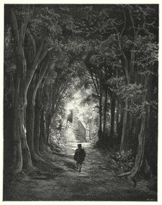 Spící kráska; Šípková Růženka (rytina) od Gustave Dore