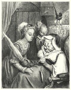 Spící kráska; Šípková Růženka (rytina) od Gustave Dore