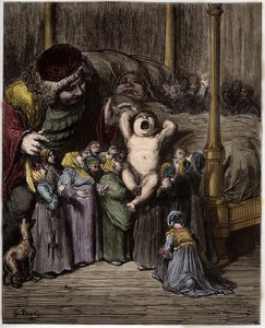 La Naissance de Gargantua - Zrození Gargantuy - ilustrace z 
