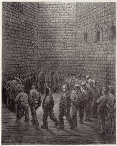 Procházka vězňů ve vězení - v „“ Londýně“ od Gustava Dorea od Gustave Dore