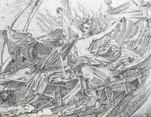 Život a smrt losují osud posádky od Gustave Dore