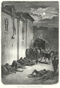 Noční prohlídka mezi Geronou a Perpignanem (rytina) od Gustave Dore