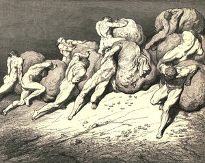 Ne všechno zlato, které je pod měsícem nebo kdy bylo, c1890. od Gustave Dore