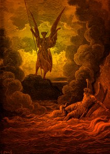 Ztracený ráj: Satan a Belzebub. od Doré od Gustave Dore