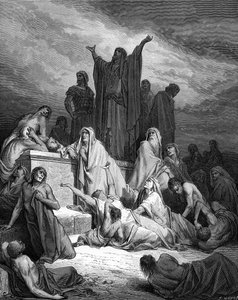 Mor Jeruzaléma, rytina Doré. - Bible od Gustave Dore