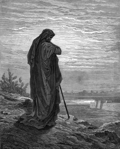 Prorok Amos, rytina Gustava Doré - Bible od Gustave Dore