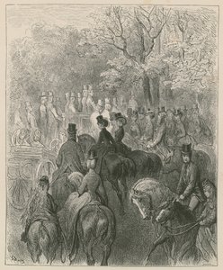 Rotten Row, Hyde Park, Londýn od Gustave Dore