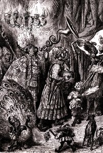 Sindibád námořník (Sindibád) - příběh tisíce a jedné (1001) noci - ilustrace Gustave Dore (detail) - Maxwellovo vydání 1865 - šestá plavba: Na dvůr krále Serendibu od Gustave Dore