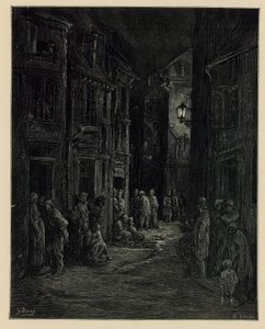 Slum Dwellings (rytina) od Gustave Dore