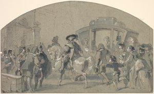 Street Scene recto, Sketches verso, c. 1848-49. od Gustave Dore