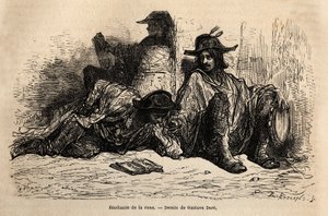 Studenti tuňáka (nebo tunantes) v okrese univerzity Alcala de Henares, zvláštností těchto studentů, kteří přijali zahálčivý, svobodný a potulný život, je nestudovat, načrtl naživo Gustave Dore. Rytina pro ilustraci plavby od Gustave Dore