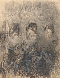 Studie pro blok na cestě od Gustave Dore
