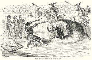 Banderillero v křesle (rytina) od Gustave Dore