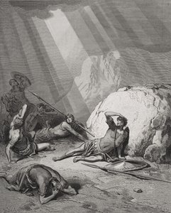 Obrácení svatého Pavla, Skutky 9:1-6, ilustrace z Doreovy 