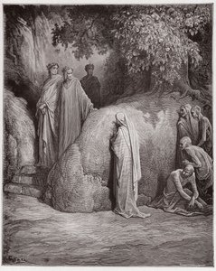 Božská komedie (La Divina Comedia, La Divine Comedie), Purgatorio, Canto 23: Dante rozpozná odstín Forese mezi žrouty - Dante Alighieri (1265-1321) - Ilustrace Gustave Dore (1832-1883) od Gustave Dore
