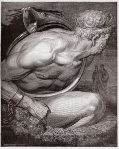 Božská komedie (La Divina Commedia, La Božská komedie), Inferno, Canto 31: Nimrod obrů - Dante Alighieri (1265-1321) - Ilustrace Gustave Dore (1832-1883) od Gustave Dore