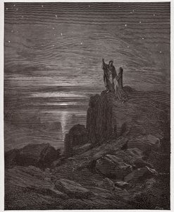 Božská komedie (La Divina Commedia, La Divine Comedie), Inferno, Canto 34: Básníci vycházejí z pekla - Dante Alighieri (1265-1321) - Ilustrace Gustave Dore (1832-1883) od Gustave Dore