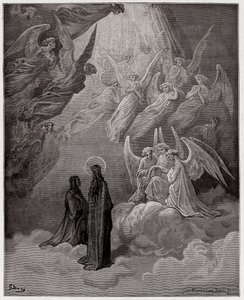 Božská komedie (La Divina Commedia, La Divine Comedie), Paradiso, Canto 20: Světelné duše zpívají - Dante Alighieri (1265-1321) - Ilustrace Gustave Dore (1832-1883) od Gustave Dore