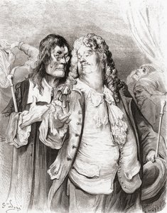 Doktoři, z konce 19. století vydání Fables de La Fontaine (dřevorytina) od Gustave Dore