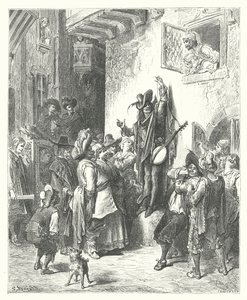 La Fontainovy bajky: Blázen, který prodal moudrost (rytina) od Gustave Dore