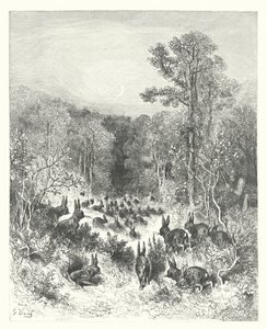 La Fontainovy bajky: (rytina) od Gustave Dore
