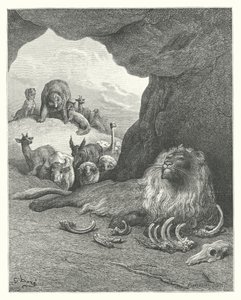 La Fontainovy bajky: (rytina) od Gustave Dore