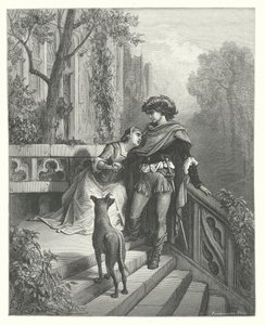 La Fontainovy bajky: Dva holubi (rytina) od Gustave Dore