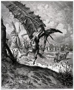 Geniální Hidalgo Don Quijote z Lamanšského průlivu od Miguela de Cervantese od Gustave Dore