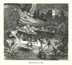 Hrad Mannikinů (rytina) od Gustave Dore