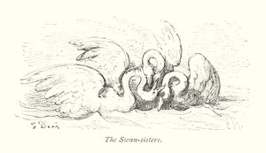 Labutí sestry (rytina) od Gustave Dore