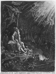 Bludný Žid a poslední soud, vyrytý Felix Jean Gauchard (1825-72) od Gustave Dore