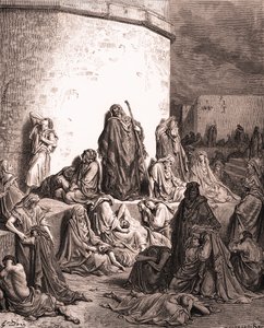 Lidé truchlí nad Jeruzalémem, Gustave Doré. - Bible od Gustave Dore