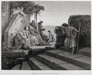 Návrat marnotratného syna, Ilustrace z Doreho bible od Gustave Dore