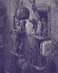 Viktoriánský sklad v Londýně od Gustave Dore