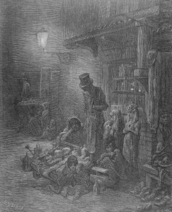 Wentworth Street, Whitechapel, z knihy "Londýn: Blancharda Jerrolda (1826-84), vyryl Heliodore Joseph Pisan (1822-90), vydáno 1872. od Gustave Dore