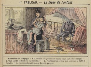 Vstávání dítěte (barva litho) od Gustave Fraipont