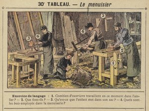 The Carpenter (barva lito) od Gustave Fraipont