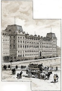 Pohled na policejní oddělení na quai des golfevres, Paříž Kresba Gustava Fraiponta (1849-1923) ze Saint-Juirs od Gustave Fraipont