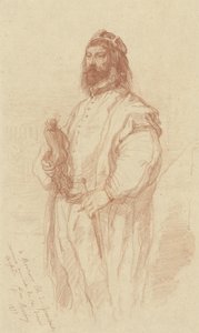 Stojící muž se sochou od Gustave François Morin