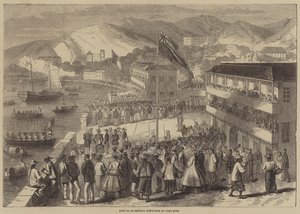 Příjezd generála Montaubona do Hongkongu od Gustave Janet