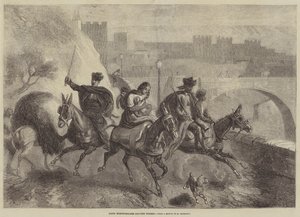 Cikánští obchodníci s koňmi opouštějí Toledo od Gustave Janet
