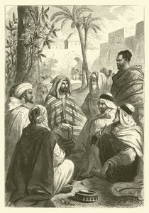 Arabský vypravěč (rytina) od Gustave Janet