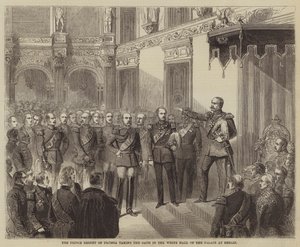 Princ regent z Pruska složil přísahu v Bílém sále paláce v Berlíně od Gustave Janet